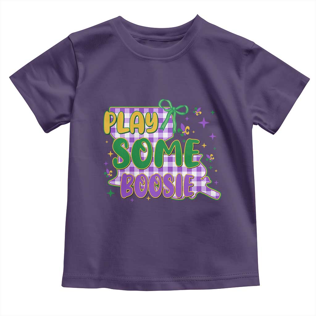 Play Some Boosie Mardi Gras Toddler T Shirt Funny Fat Tuesday Coquette Louisiana Carnival TS11 Purple Print Your Wear