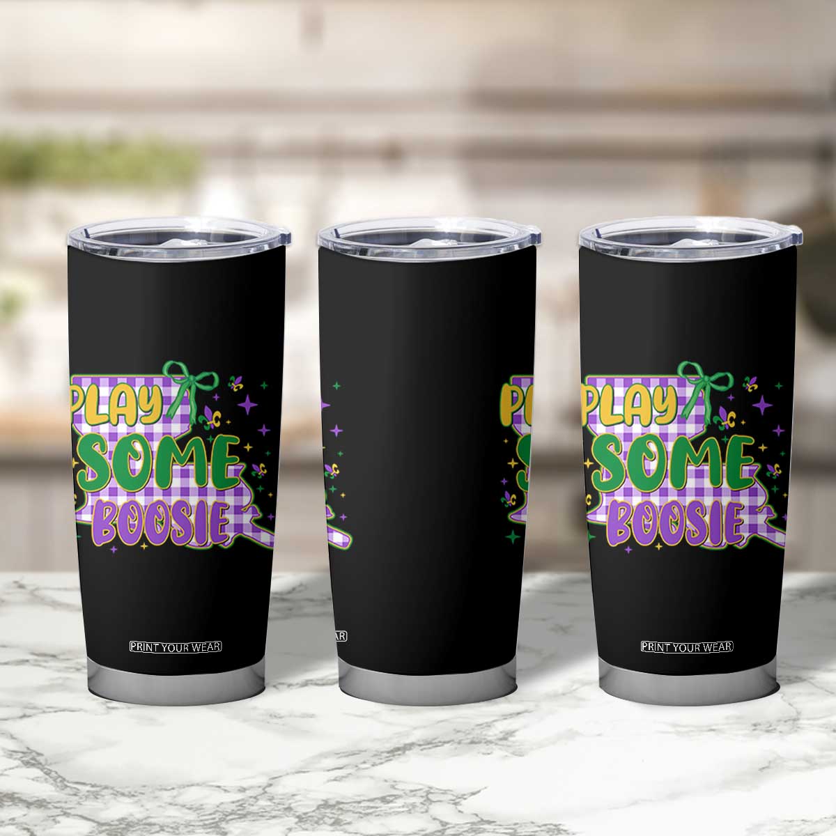 Play Some Boosie Mardi Gras Tumbler Cup Funny Fat Tuesday Coquette Louisiana Carnival TS11 Print Your Wear