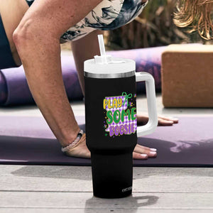 Play Some Boosie Mardi Gras Tumbler With Handle Funny Fat Tuesday Coquette Louisiana Carnival TS11 Print Your Wear