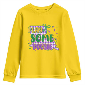 Play Some Boosie Mardi Gras Youth Sweatshirt Funny Fat Tuesday Coquette Louisiana Carnival TS11 Daisy Print Your Wear
