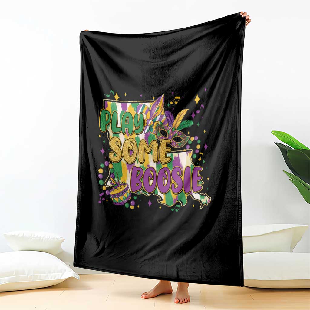 Play Some Boosie Mardi Gras Throw Blanket Funny Louisiana New Orleans Carnival TS11 Print Your Wear