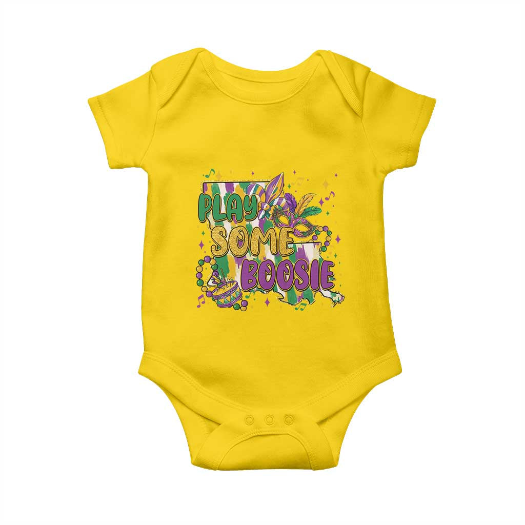 Play Some Boosie Mardi Gras Baby Onesie Funny Louisiana New Orleans Carnival TS11 Daisy Print Your Wear