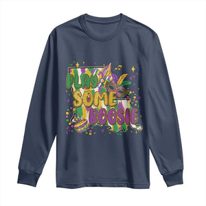 Play Some Boosie Mardi Gras Long Sleeve Shirt Funny Louisiana New Orleans Carnival TS11 Navy Print Your Wear
