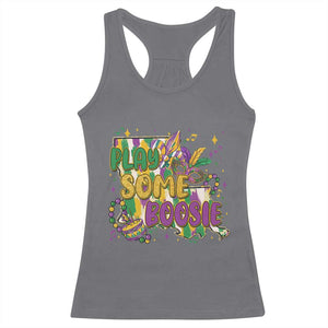 Play Some Boosie Mardi Gras Racerback Tank Top Funny Louisiana New Orleans Carnival TS11 Charcoal Print Your Wear
