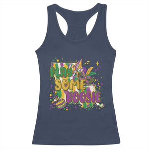 Play Some Boosie Mardi Gras Racerback Tank Top Funny Louisiana New Orleans Carnival TS11 Navy Print Your Wear