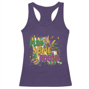 Play Some Boosie Mardi Gras Racerback Tank Top Funny Louisiana New Orleans Carnival TS11 Purple Print Your Wear