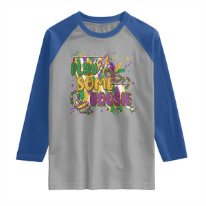 Play Some Boosie Mardi Gras Raglan Shirt Funny Louisiana New Orleans Carnival TS11 Sport Gray Royal Print Your Wear