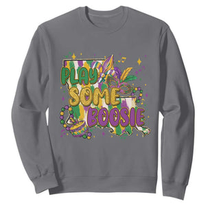 Play Some Boosie Mardi Gras Sweatshirt Funny Louisiana New Orleans Carnival TS11 Charcoal Print Your Wear