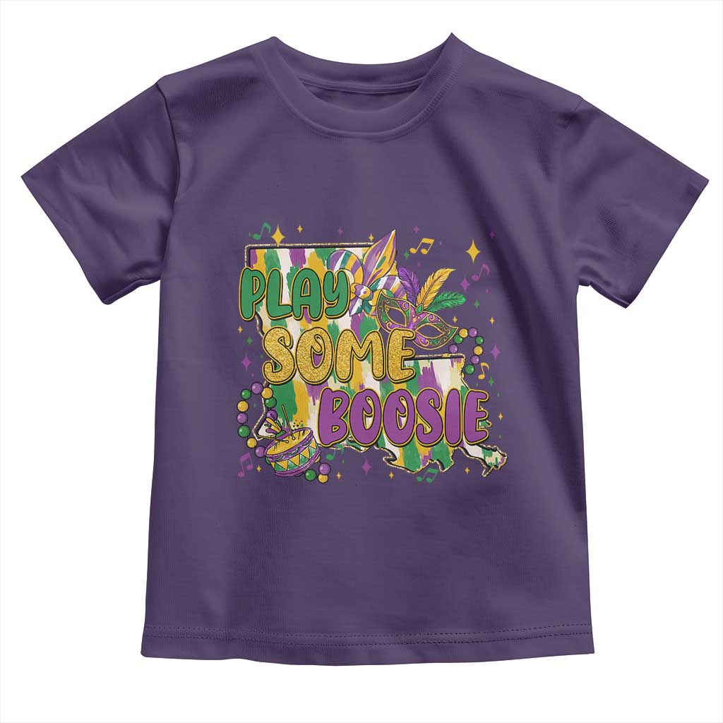 Play Some Boosie Mardi Gras Toddler T Shirt Funny Louisiana New Orleans Carnival TS11 Purple Print Your Wear
