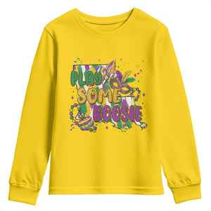Play Some Boosie Mardi Gras Youth Sweatshirt Funny Louisiana New Orleans Carnival TS11 Daisy Print Your Wear