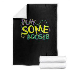 Funny Play Some Boosie Mardi Gras Throw Blanket Beads Carnival Louisiana TS11 Black Print Your Wear