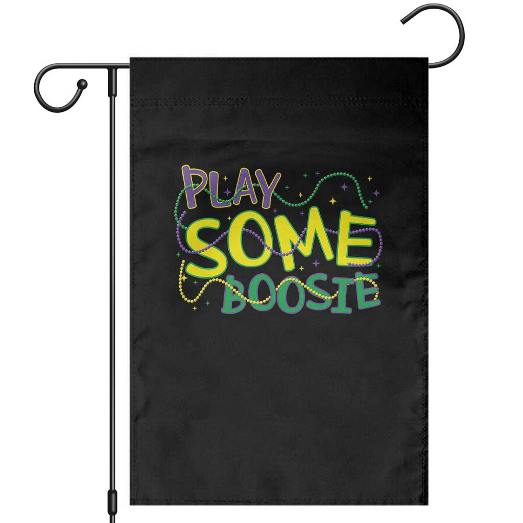 Funny Play Some Boosie Mardi Gras Garden Flag Beads Carnival Louisiana TS11 Black Print Your Wear