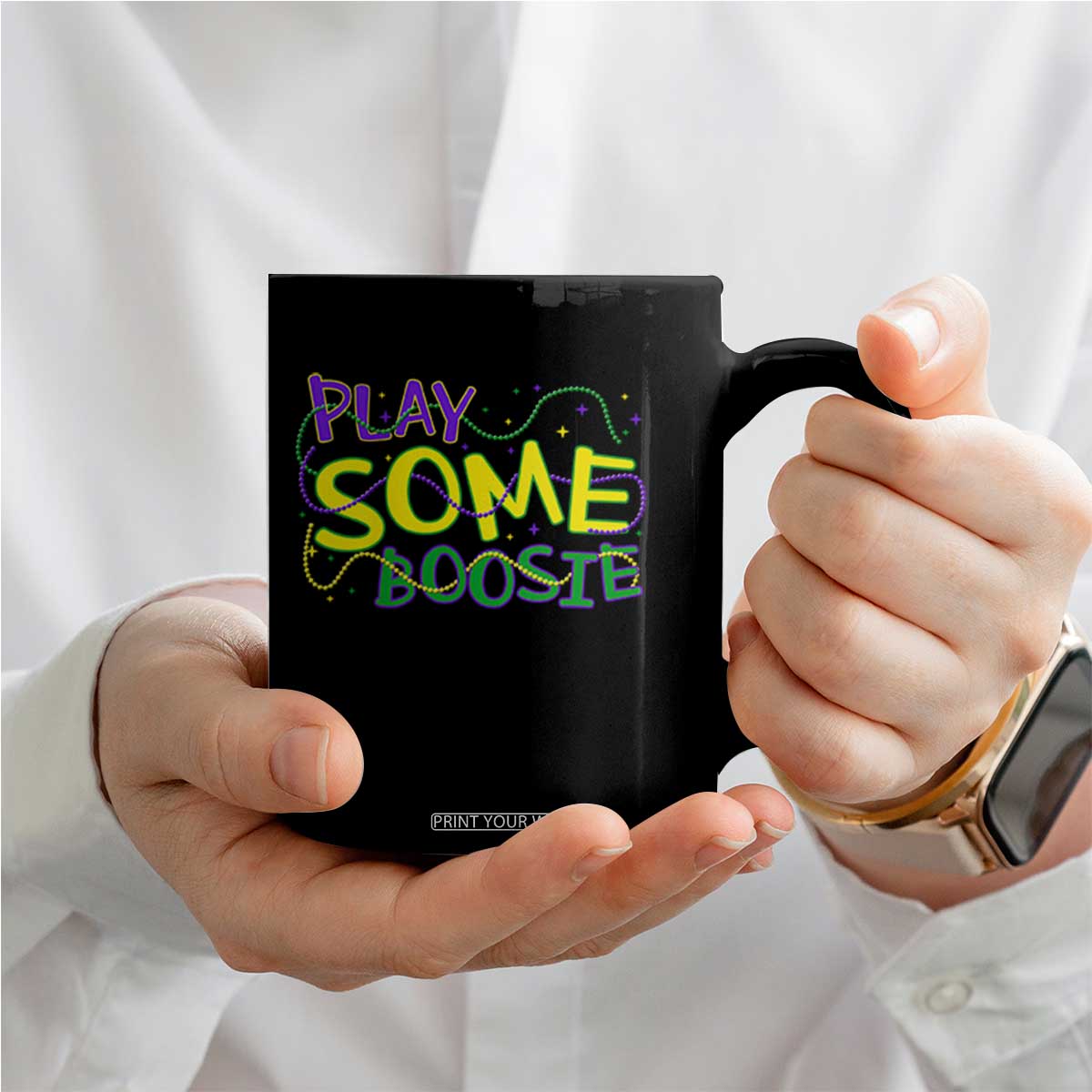 Funny Play Some Boosie Mardi Gras Coffee Mug Beads Carnival Louisiana TS11 Print Your Wear