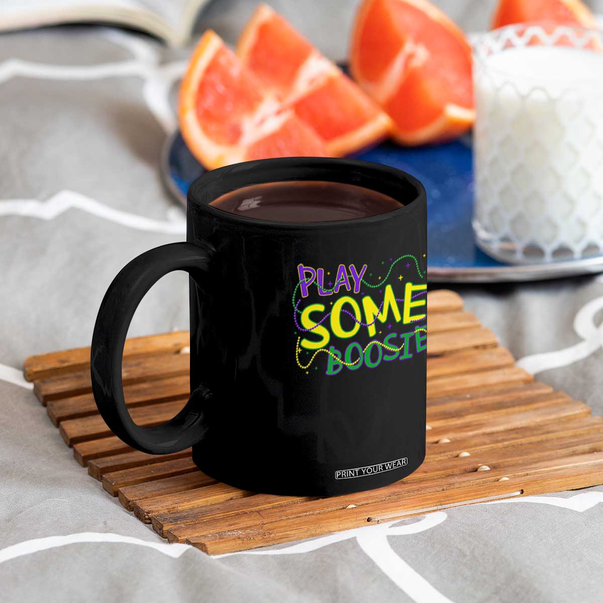 Funny Play Some Boosie Mardi Gras Coffee Mug Beads Carnival Louisiana TS11 Print Your Wear