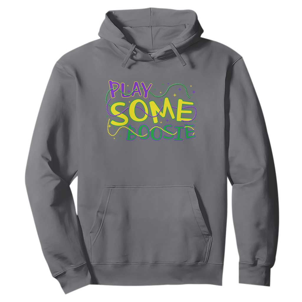Funny Play Some Boosie Mardi Gras Hoodie Beads Carnival Louisiana TS11 Charcoal Print Your Wear