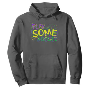 Funny Play Some Boosie Mardi Gras Hoodie Beads Carnival Louisiana TS11 Dark Heather Print Your Wear