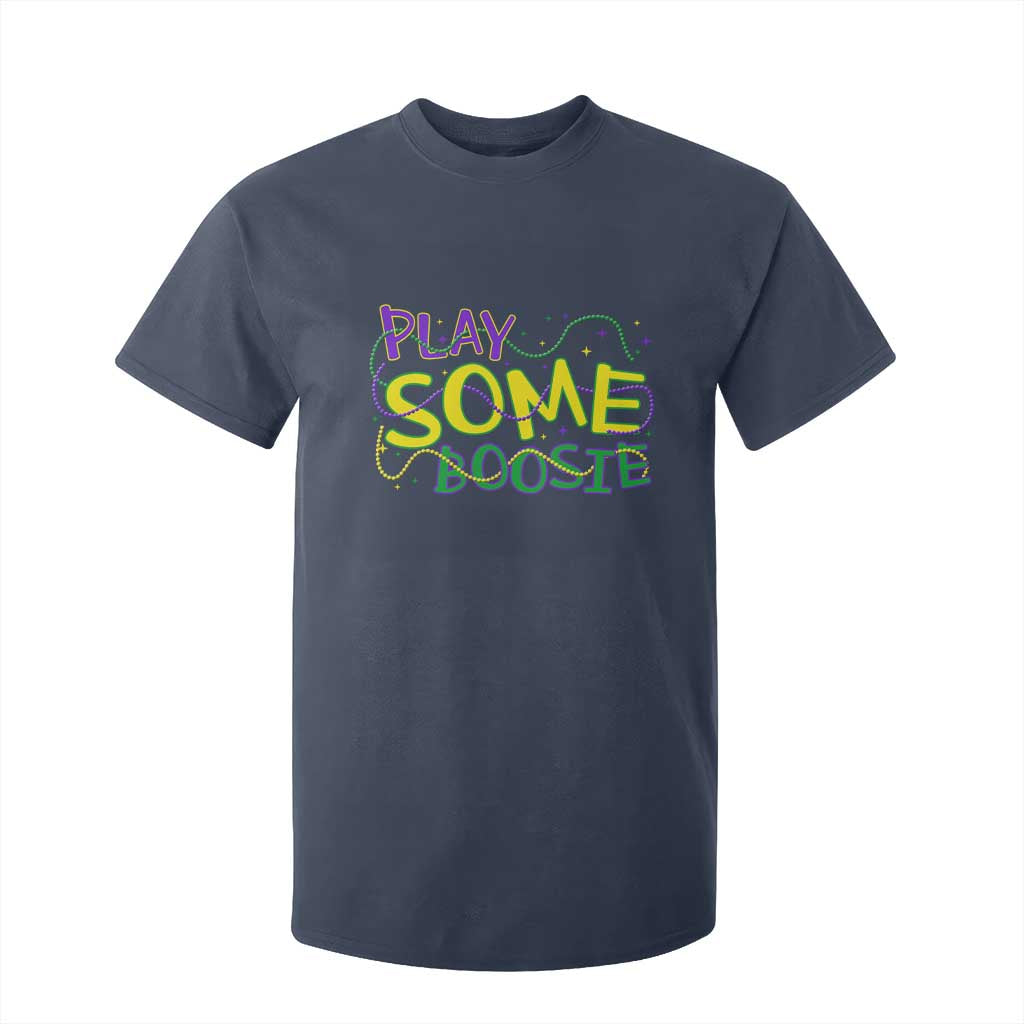 Funny Play Some Boosie Mardi Gras T Shirt For Kid Beads Carnival Louisiana TS11 Navy Print Your Wear