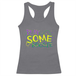 Funny Play Some Boosie Mardi Gras Racerback Tank Top Beads Carnival Louisiana TS11 Charcoal Print Your Wear