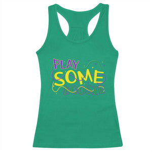 Funny Play Some Boosie Mardi Gras Racerback Tank Top Beads Carnival Louisiana TS11 Irish Green Print Your Wear