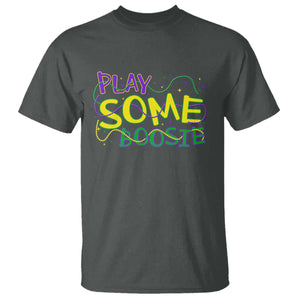 Funny Play Some Boosie Mardi Gras T Shirt - Beads Carnival Louisiana Music Humor Tee TS11 Dark Heather Print Your Wear