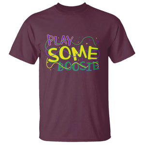 Funny Play Some Boosie Mardi Gras T Shirt - Beads Carnival Louisiana Music Humor Tee TS11 Maroon Print Your Wear