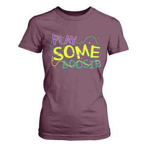 Funny Play Some Boosie Mardi Gras T Shirt For Women Beads Carnival Louisiana TS11 Maroon Print Your Wear