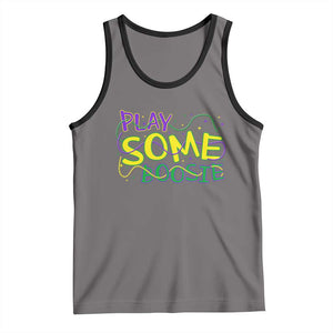 Funny Play Some Boosie Mardi Gras Tank Top Beads Carnival Louisiana TS11 Deep Heather Black Print Your Wear
