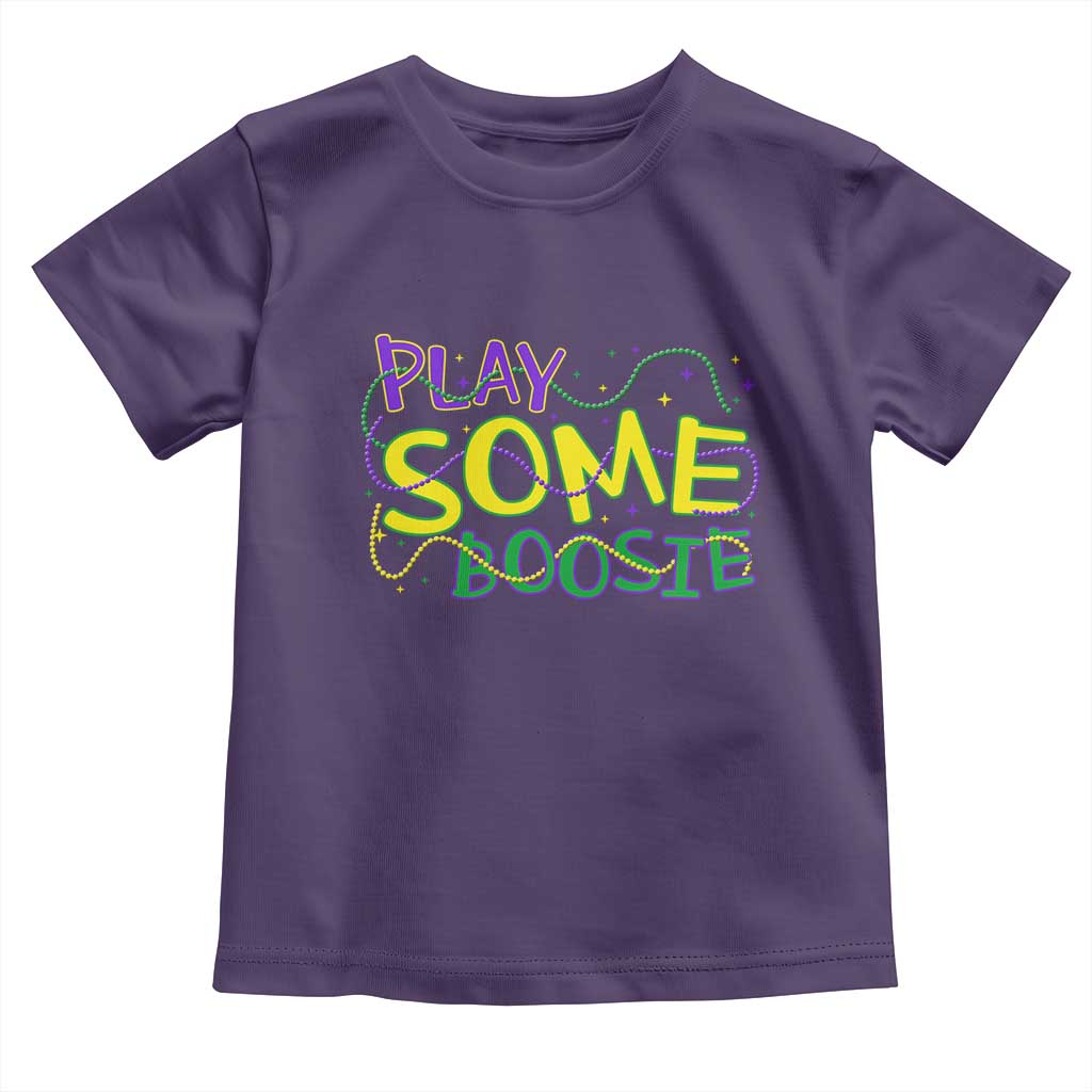 Funny Play Some Boosie Mardi Gras Toddler T Shirt Beads Carnival Louisiana TS11 Purple Print Your Wear