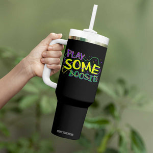 Funny Play Some Boosie Mardi Gras Tumbler With Handle Beads Carnival Louisiana TS11 Print Your Wear