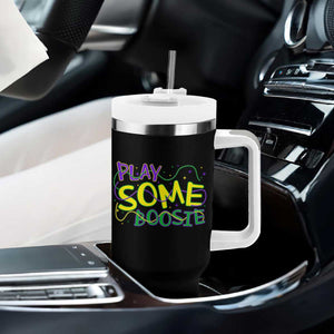 Funny Play Some Boosie Mardi Gras Tumbler With Handle Beads Carnival Louisiana TS11 Print Your Wear