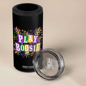 Funny Play Boosie Mardi Gras 4 in 1 Can Cooler Tumbler Fat Tuesday Carnival Fleur De Lis Music TS11 Print Your Wear