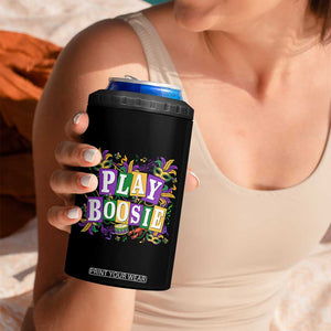 Funny Play Boosie Mardi Gras 4 in 1 Can Cooler Tumbler Fat Tuesday Carnival Fleur De Lis Music TS11 Print Your Wear