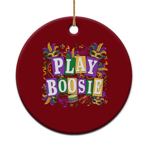 Funny Play Boosie Mardi Gras Ceramic Ornament Fat Tuesday Carnival Fleur De Lis Music TS11 1pc Red Print Your Wear