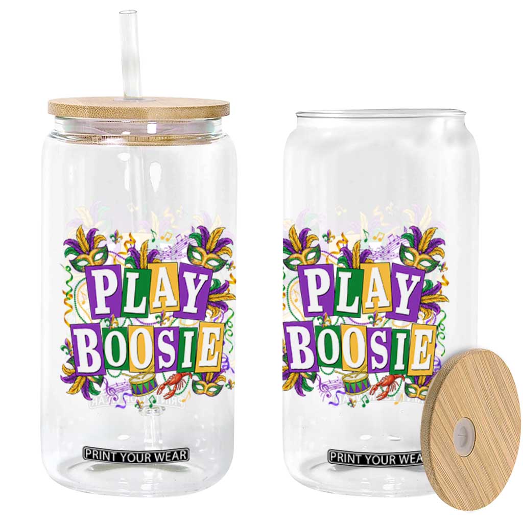 Funny Play Boosie Mardi Gras Glass Can Fat Tuesday Carnival Fleur De Lis Music TS11 Print Your Wear