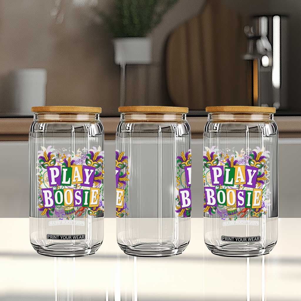 Funny Play Boosie Mardi Gras Glass Can Fat Tuesday Carnival Fleur De Lis Music TS11 Print Your Wear