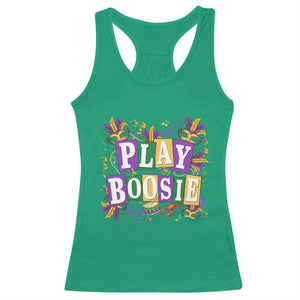 Funny Play Boosie Mardi Gras Racerback Tank Top Fat Tuesday Carnival Fleur De Lis Music TS11 Irish Green Print Your Wear