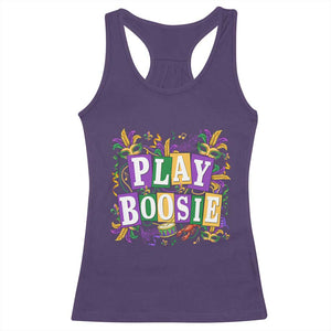 Funny Play Boosie Mardi Gras Racerback Tank Top Fat Tuesday Carnival Fleur De Lis Music TS11 Purple Print Your Wear