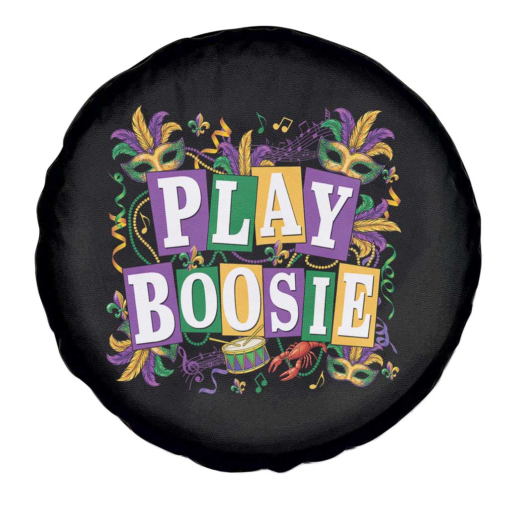 Funny Play Boosie Mardi Gras Spare Tire Cover Fat Tuesday Carnival Fleur De Lis Music TS11 Print Your Wear