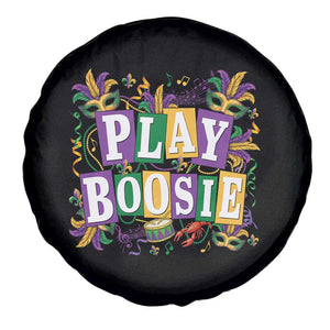Funny Play Boosie Mardi Gras Spare Tire Cover Fat Tuesday Carnival Fleur De Lis Music TS11 Print Your Wear