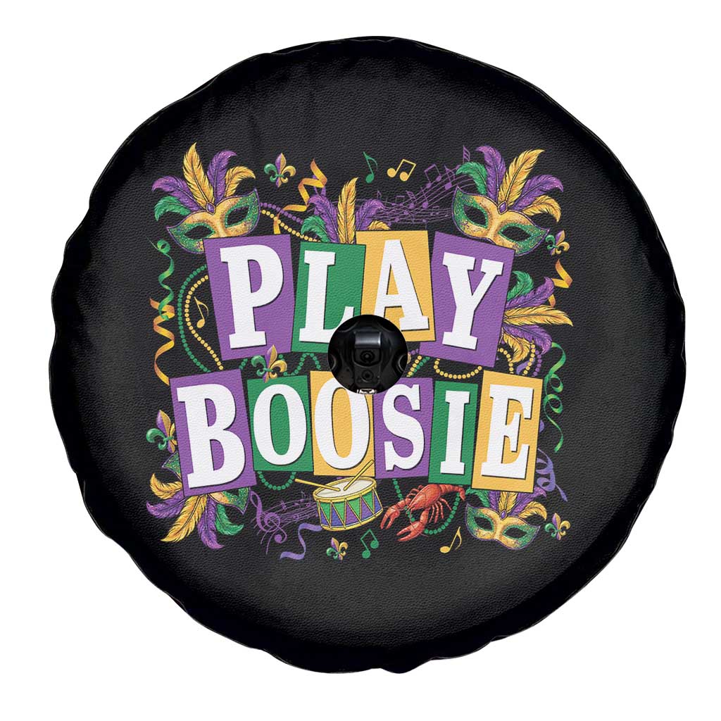 Funny Play Boosie Mardi Gras Spare Tire Cover Fat Tuesday Carnival Fleur De Lis Music TS11 Print Your Wear