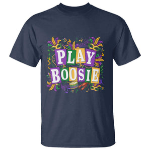 Funny Play Boosie Mardi Gras T Shirt Fat Tuesday Carnival Fleur De Lis Music TS11 Navy Print Your Wear