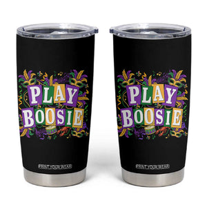 Funny Play Boosie Mardi Gras Tumbler Cup Fat Tuesday Carnival Fleur De Lis Music TS11 Black Print Your Wear