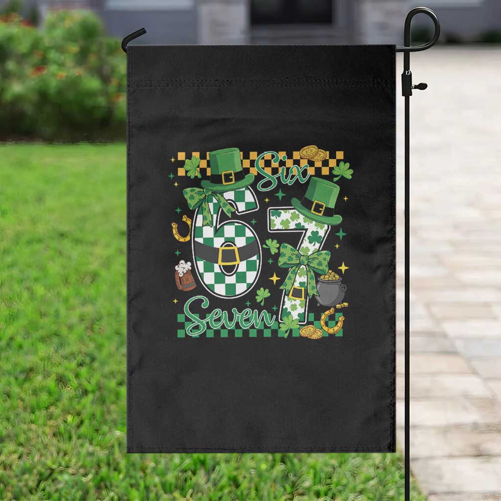 67 St Patricks Day Garden Flag Funny Six Seven Meme Lucky Shamrock TS11 Print Your Wear