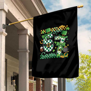 67 St Patricks Day Garden Flag Funny Six Seven Meme Lucky Shamrock TS11 Print Your Wear