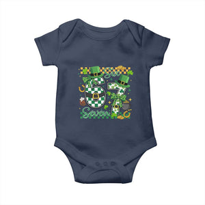 67 St Patricks Day Baby Onesie Funny Six Seven Meme Lucky Shamrock TS11 Navy Print Your Wear