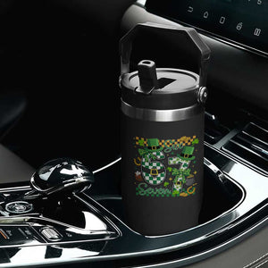 67 St Patricks Day Flip Straw Tumbler Funny Six Seven Meme Lucky Shamrock TS11 Print Your Wear