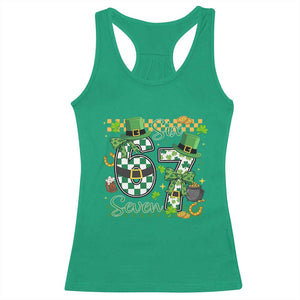 67 St Patricks Day Racerback Tank Top Funny Six Seven Meme Lucky Shamrock TS11 Irish Green Print Your Wear