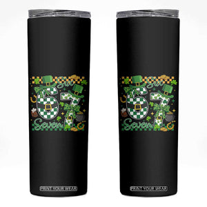 67 St Patricks Day Skinny Tumbler Funny Six Seven Meme Lucky Shamrock TS11 Black Print Your Wear
