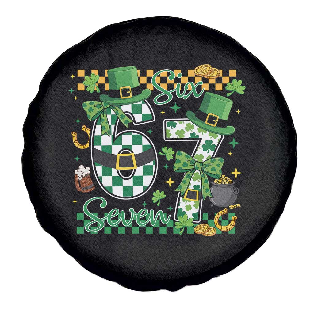 67 St Patricks Day Spare Tire Cover Funny Six Seven Meme Lucky Shamrock TS11 Print Your Wear