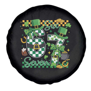 67 St Patricks Day Spare Tire Cover Funny Six Seven Meme Lucky Shamrock TS11 Print Your Wear